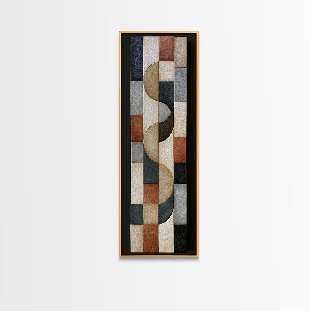 Soft Wool Texture Abstract Framed Canvas Print, Scandinavian Art, Living Room Wall Art, Living Room Decor, Abstract Art, Nordic, SCA-1x3-31