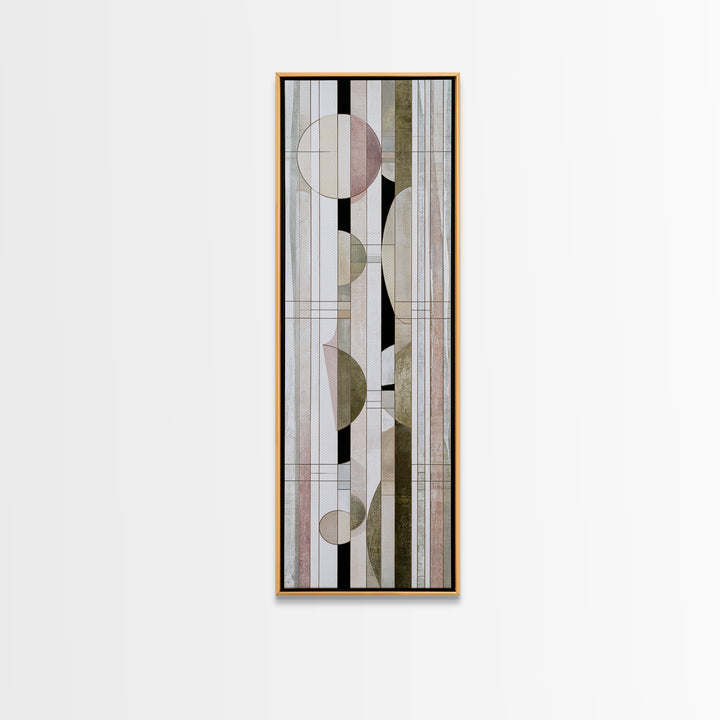 Snowy Nordic Forest Canvas Print, Scandinavian Art, Printable, Living Room Decor, Oil Painting, Nordic, Abstract Wall Art, SCA-1x3-37