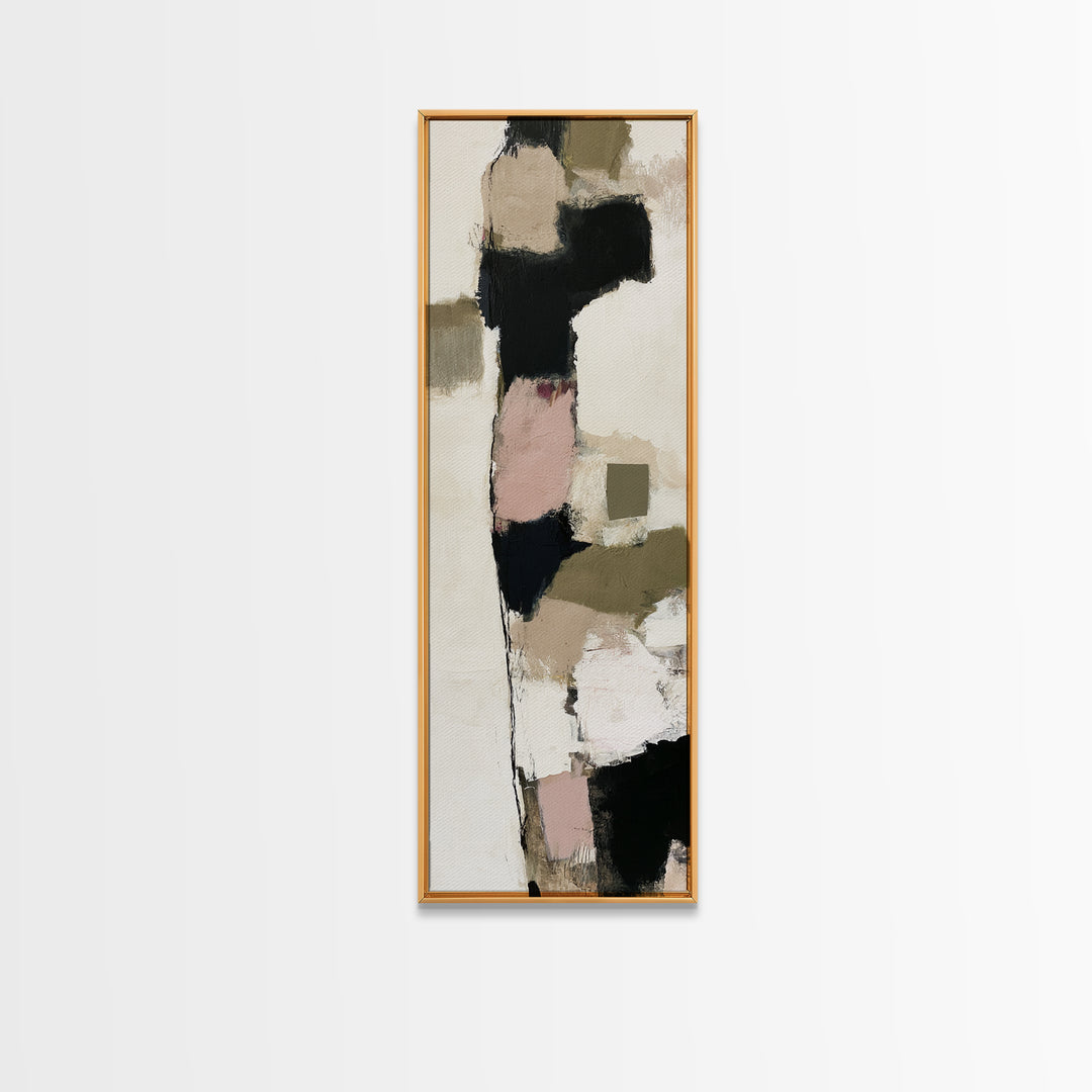 Soft Wool Texture Abstract Canvas Print, Scandinavian Art, Neutral Decor, Living Room Decor, Fine Art, Nordic, Wall Decor, SCA-1x3-55