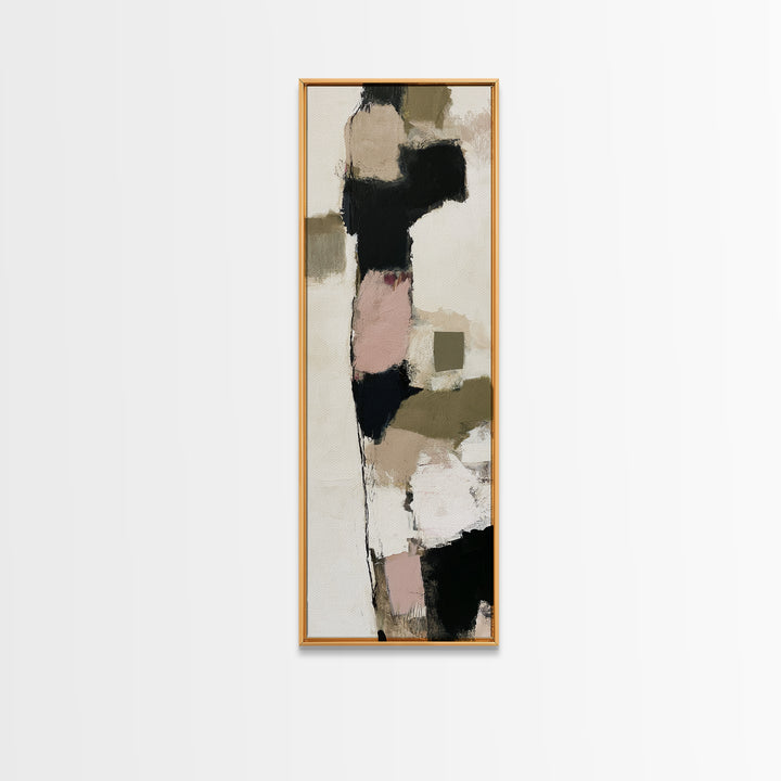 Soft Wool Texture Abstract Canvas Print, Scandinavian Art, Neutral Decor, Living Room Decor, Fine Art, Nordic, Wall Decor, SCA-1x3-55