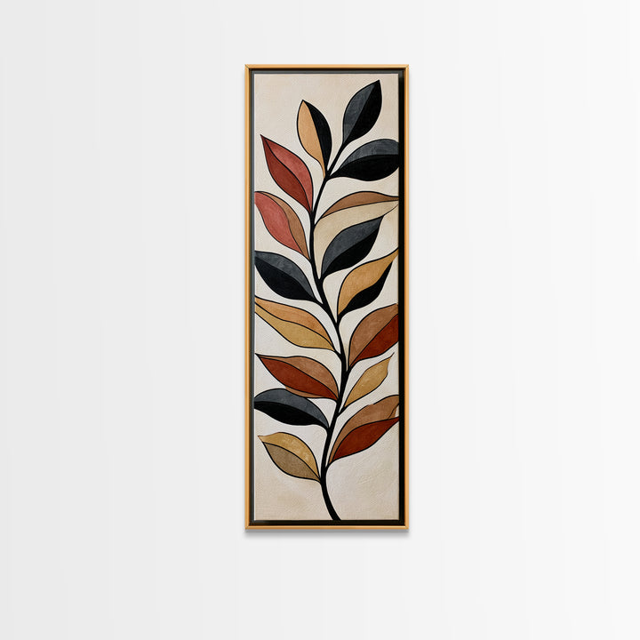 Single Black Branch on Warm White Background Canvas Print, Scandinavian Art, Canvas Print, Living Room Decor, Fine Art, Nordic, SCA-1x3-56