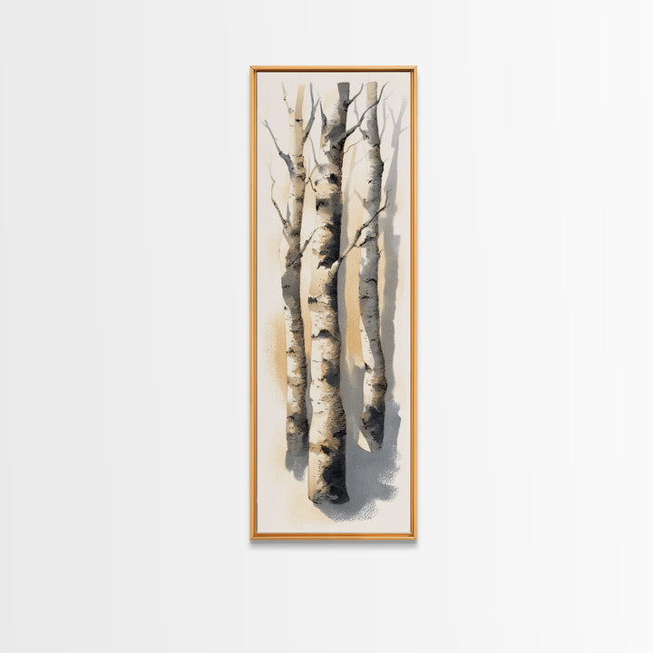 Simple Mushroom and Moss Forest Study Canvas Print, Scandinavian Art, Living Room Wall Art, Living Room Decor, Nordic, SCA-1x3-84