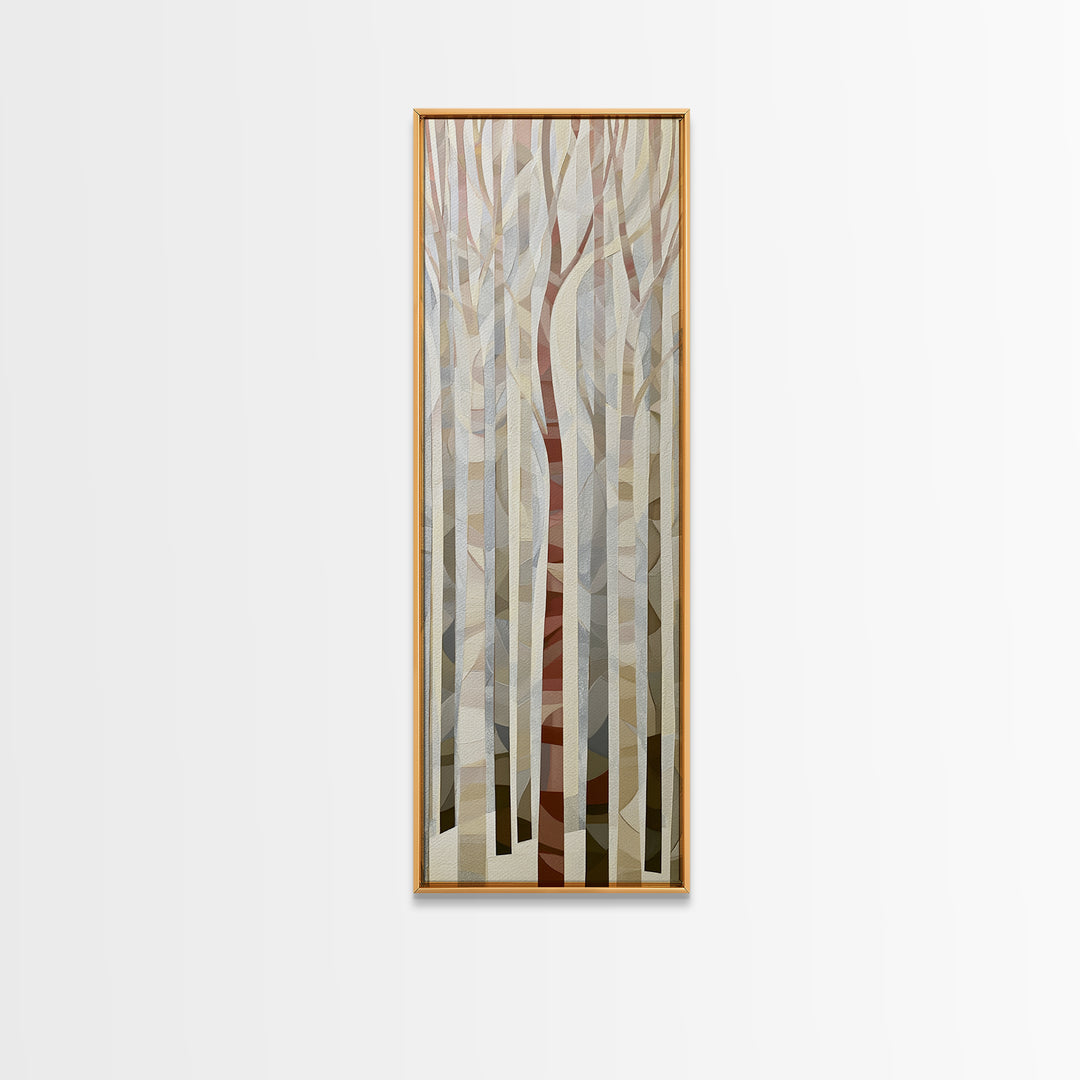 Snowy Nordic Forest Canvas Print, Scandinavian Art, Farmhouse Decor, Living Room Decor, Fine Art, Nordic, Gallery Decor, SCA-1x3-85