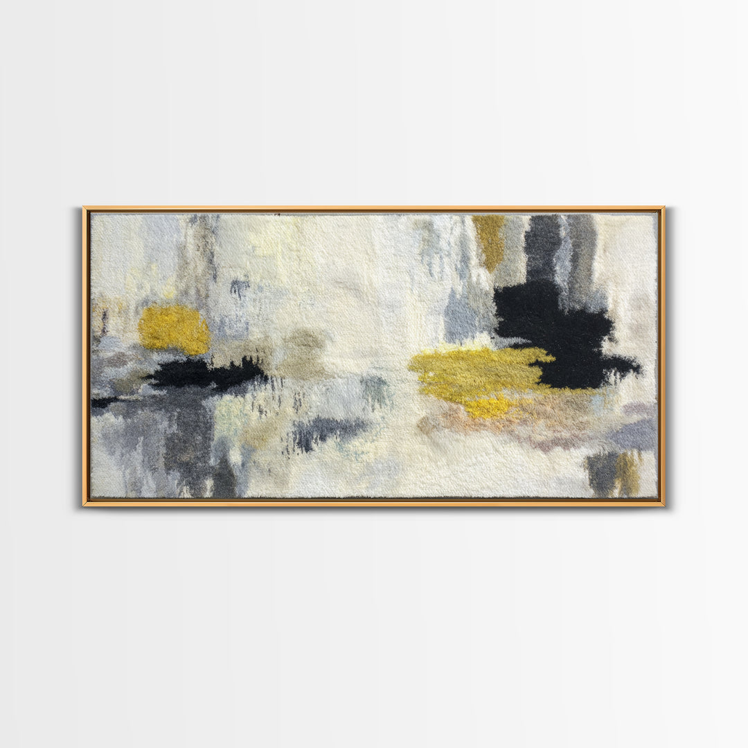 Scandinavian Textile Pattern Framed Canvas Print, Scandinavian Art, Textured Painting, Living Room Decor, Fine Art, Nordic, SCA-2x1-12