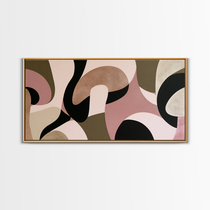 Simple Mushroom and Moss Forest Study Canvas Print, Scandinavian Art, Statement Artwork, Living Room Decor, Nordic, SCA-2x1-20