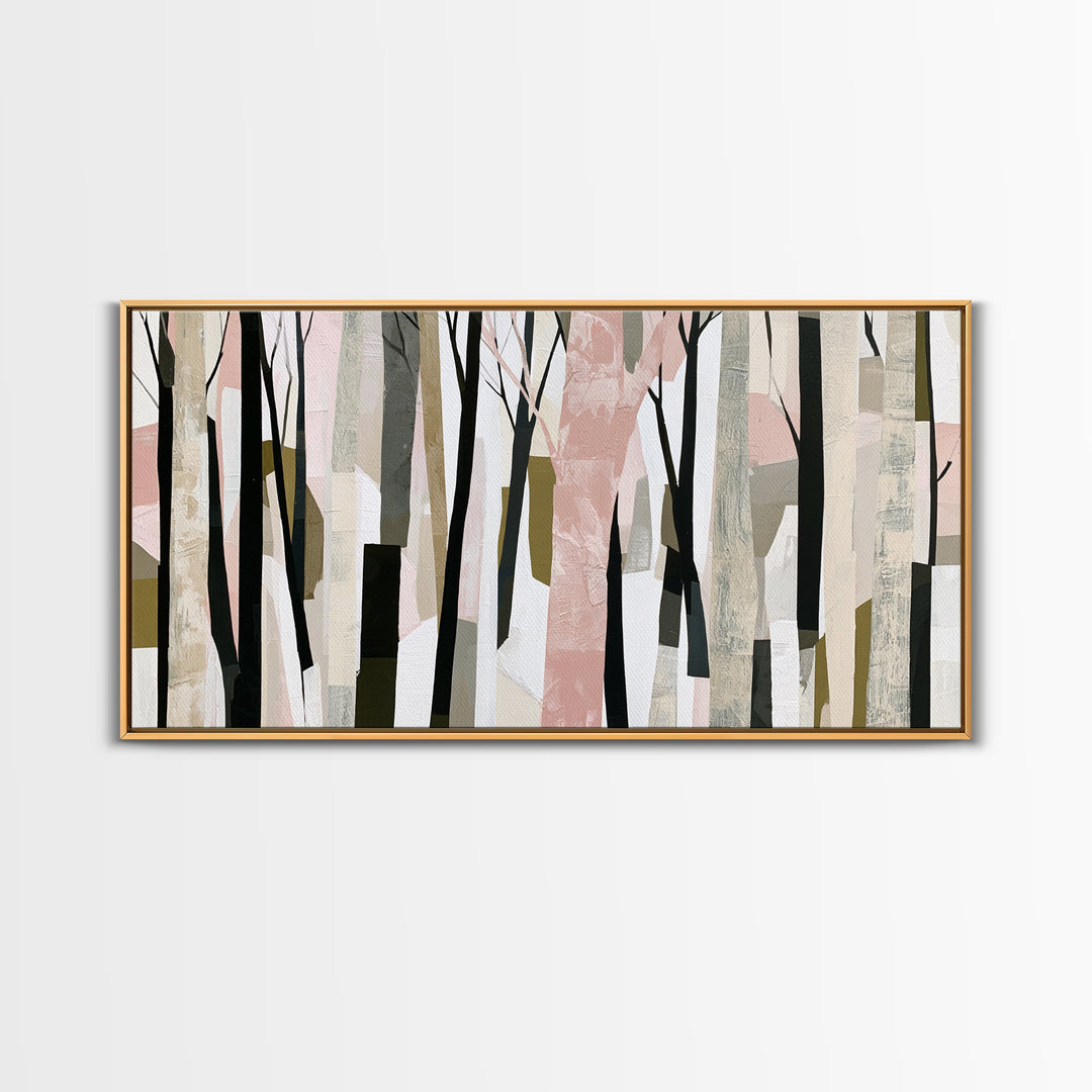 Snowy Nordic Forest Canvas Print, Scandinavian Art, Wall Hanging, Living Room Decor, Fine Art, Nordic, Living Room Wall Art, SCA-2x1-21