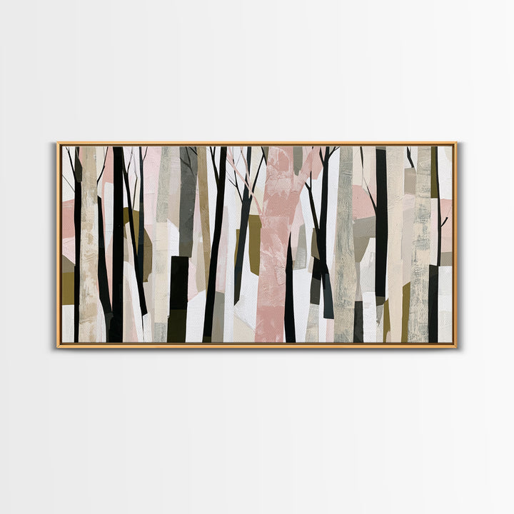 Snowy Nordic Forest Canvas Print, Scandinavian Art, Wall Hanging, Living Room Decor, Fine Art, Nordic, Living Room Wall Art, SCA-2x1-21