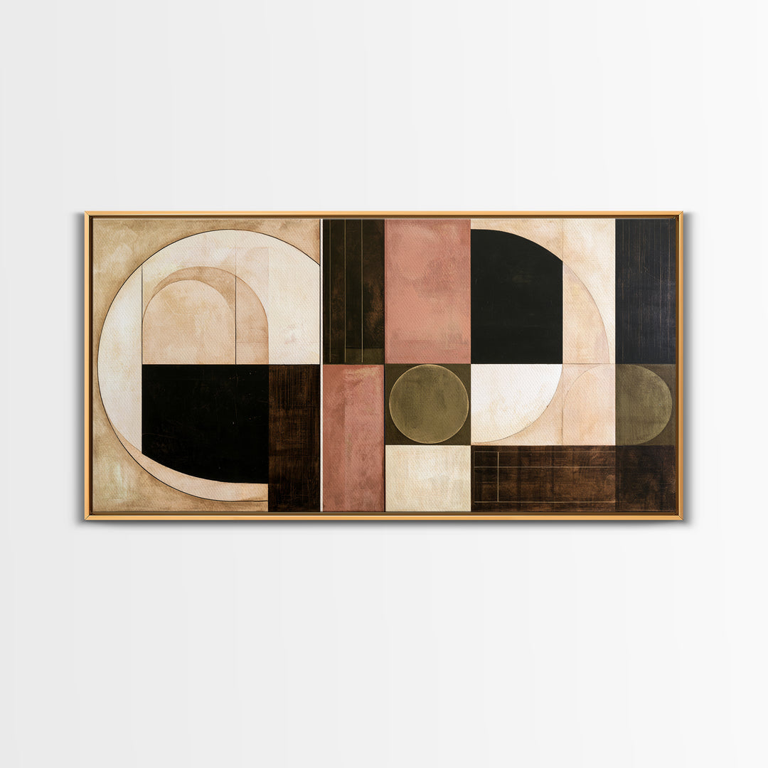 Abstract Arch Shapes Canvas Print, Scandinavian Art, Living Room Decor, Abstract Art, Nordic, Modern Wall Art, SCA-2x1-58