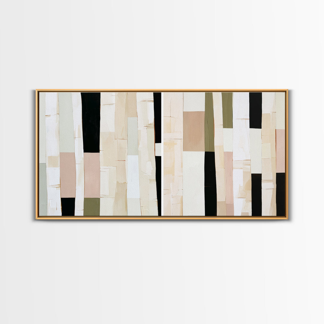 Birch Tree Trunks Canvas Print, Scandinavian Art, Wall Art Print, Living Room Decor, Oil Painting, Nordic, Fine Art Print, SCA-2x1-77