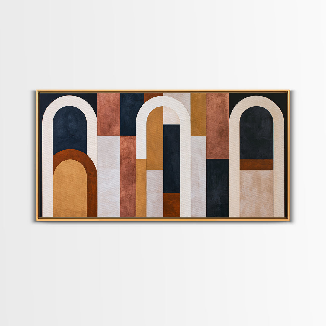Abstract Arch Shapes Canvas Print, Scandinavian Art, Living Room Decor, Abstract Art, Nordic, Modern Wall Art, SCA-2x1-82