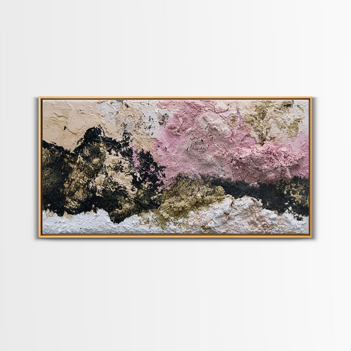 Simple Mushroom and Moss Forest Study Framed Canvas Print, Scandinavian Art, Canvas Art, Living Room Decor, Fine Art, Nordic, SCA-2x1-92