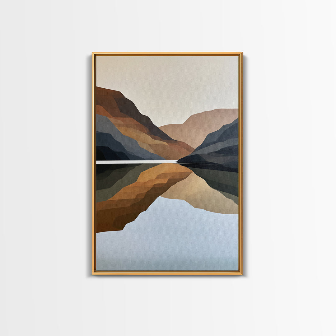 Minimal Fjord Landscape Canvas Print, Scandinavian Art, Art Print, Living Room Decor, Fine Art, Nordic, Farmhouse Decor, SCA-2x3-10