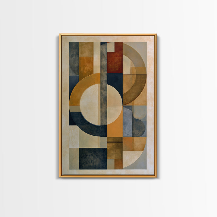 Soft Beige Geometric Abstraction Canvas Print, Scandinavian Art, Christmas Decor, Living Room Decor, Fine Art, Nordic, SCA-2x3-11