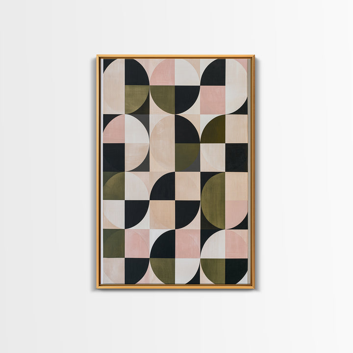 Scandinavian Textile Pattern Framed Canvas Print, Scandinavian Art, Contemporary Art, Living Room Decor, Fine Art, Nordic, SCA-2x3-24