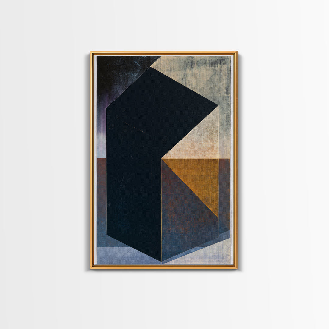 Simple Black House Shape Canvas Print, Scandinavian Art, Wall Art Print, Living Room Decor, Abstract Art, Nordic, SCA-2x3-39