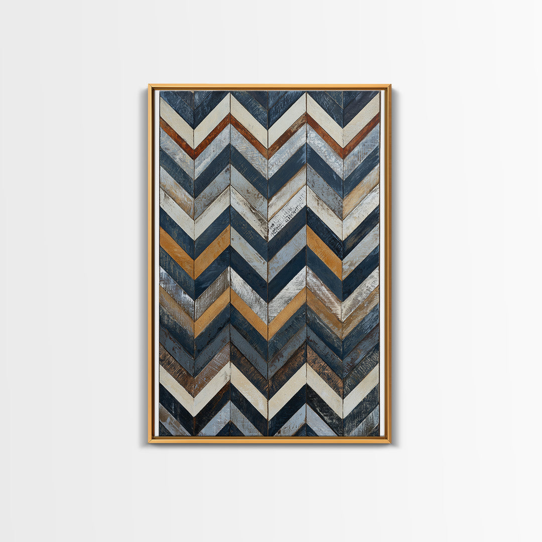 Herringbone Monochrome Pattern Canvas Print, Scandinavian Art, Original Painting, Living Room Decor, Fine Art, Nordic, SCA-2x3-54