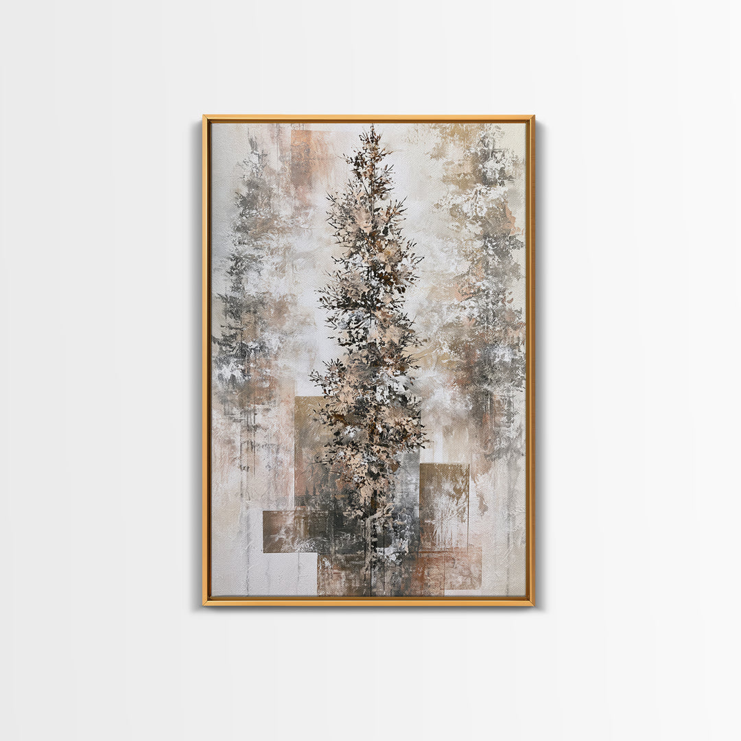 Snowy Nordic Forest Canvas Print, Scandinavian Art, Modern Art, Living Room Decor, Fine Art, Nordic, Contemporary Art, SCA-2x3-57