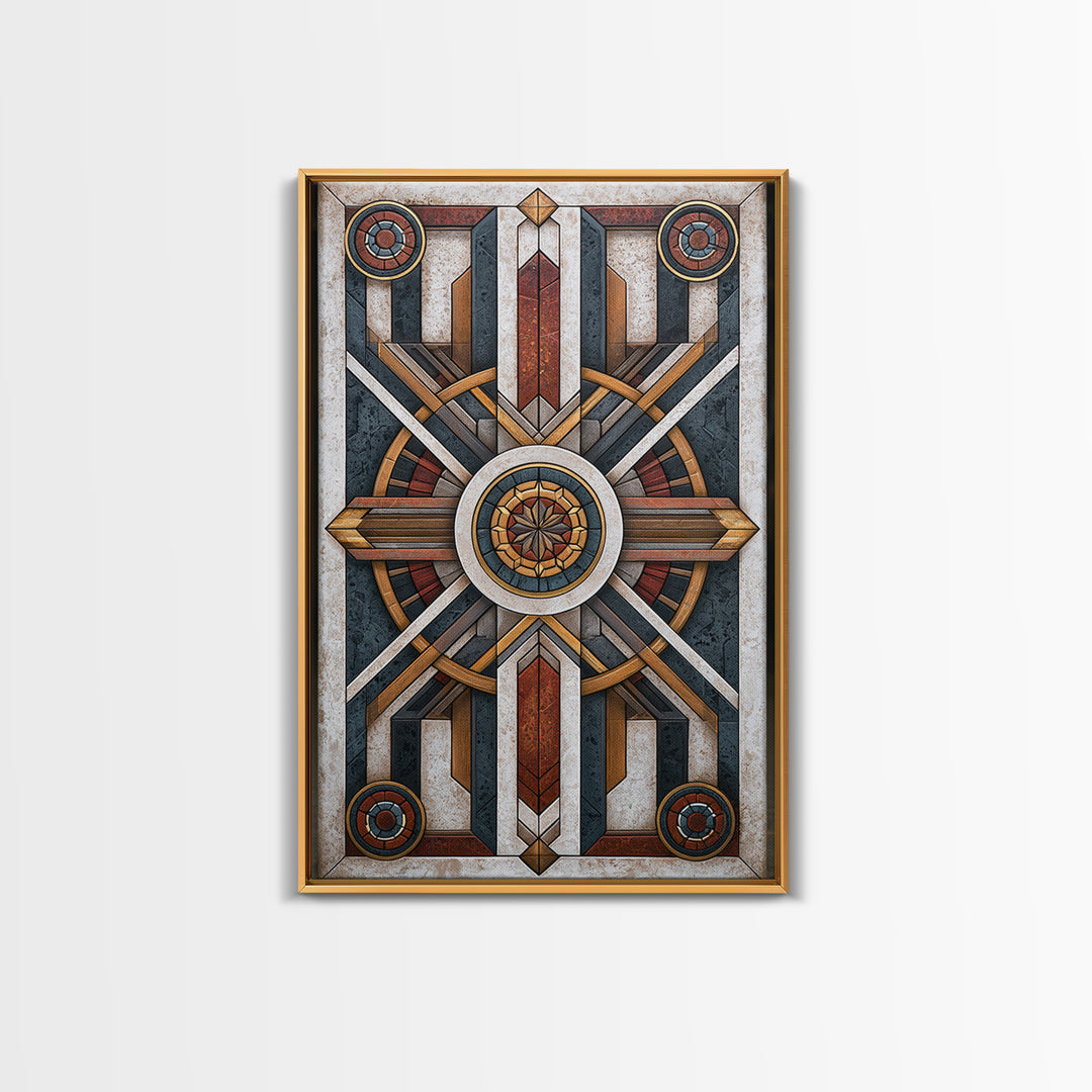 Scandinavian Textile Pattern Canvas Print, Scandinavian Art, Printable Art, Living Room Decor, Oil Painting, Nordic, Modern Art, SCA-2x3-72