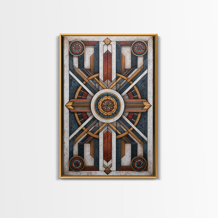 Scandinavian Textile Pattern Canvas Print, Scandinavian Art, Printable Art, Living Room Decor, Oil Painting, Nordic, Modern Art, SCA-2x3-72