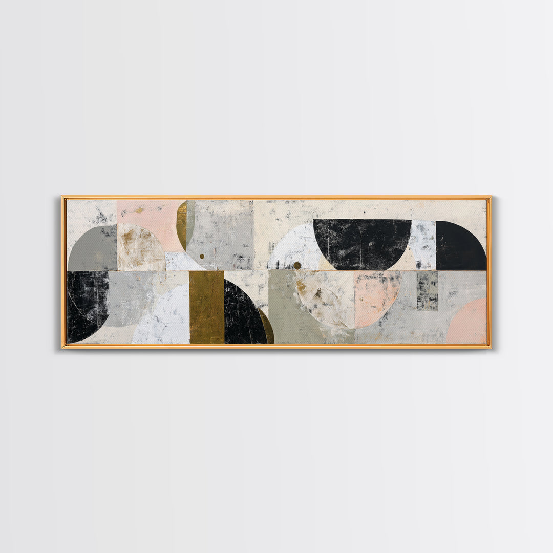 Abstract Arch Shapes Canvas Print, Scandinavian Art, Living Room Decor, Abstract Art, Nordic, Modern Wall Art, SCA-3x1-30