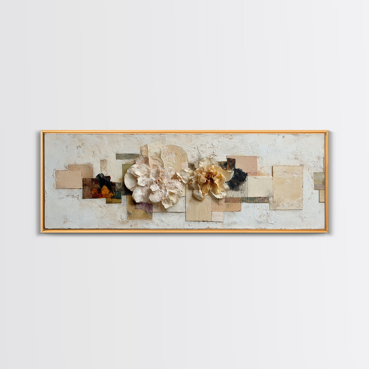 Single Black Branch on Warm White Background Canvas Print, Scandinavian Art, Neutral Decor, Living Room Decor, Fine Art, Nordic, SCA-3x1-36