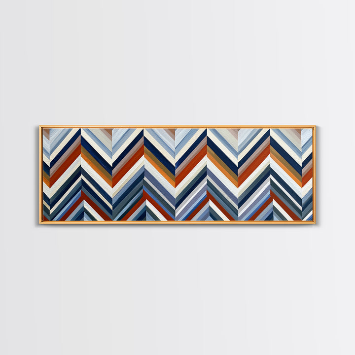 Herringbone Monochrome Pattern Canvas Print, Scandinavian Art, Farmhouse Decor, Living Room Decor, Nordic, Gallery Decor, SCA-3x1-38