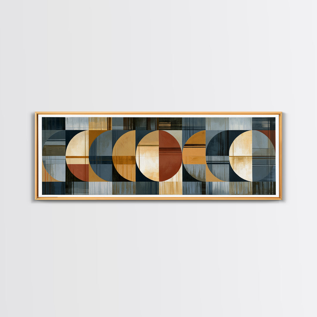 Minimal Sun over Pine Forest Framed Canvas Print, Scandinavian Art, Statement Artwork, Living Room Decor, Fine Art, Nordic, SCA-3x1-57