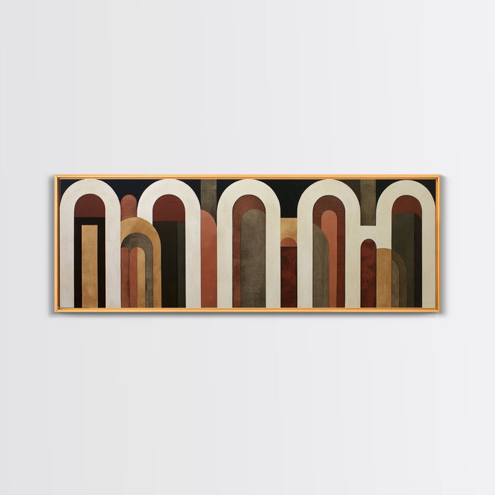 Abstract Arch Shapes Canvas Print, Scandinavian Art, Wall Hanging, Living Room Decor, Fine Art, Nordic, Living Room Wall Art, SCA-3x1-78