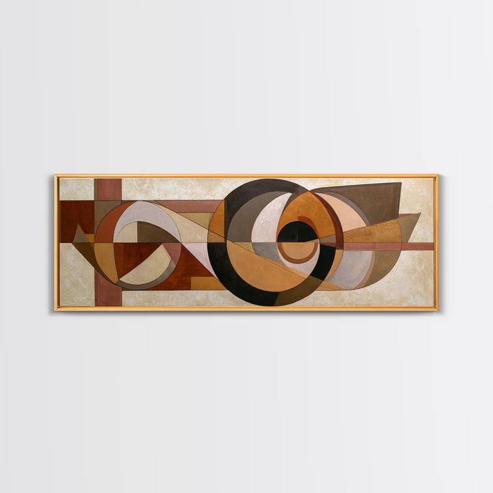 Soft Beige Geometric Abstraction Canvas Print, Scandinavian Art, Printable Art, Living Room Decor, Abstract Art, Nordic, SCA-3x1-91