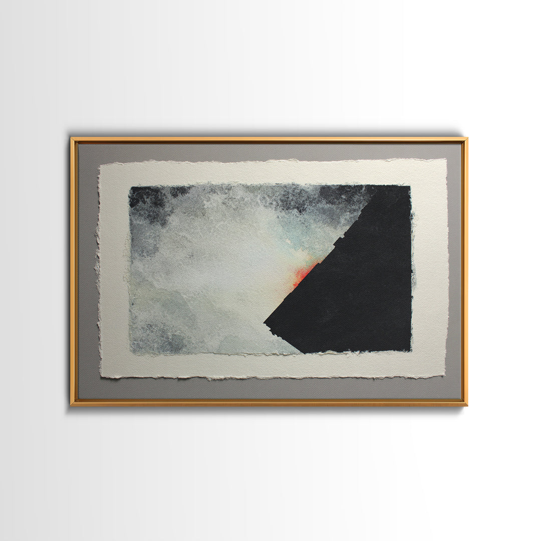 Herringbone Monochrome Pattern Framed Canvas Print, Scandinavian Art, Canvas Art, Living Room Decor, Fine Art, Nordic, SCA-3x2-2