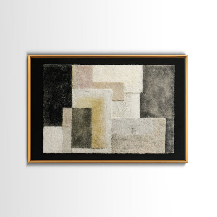 Soft Wool Texture Abstract Framed Canvas Print, Scandinavian Art, Living Room Decor, Fine Art, Nordic, Gallery Decor, SCA-3x2-47