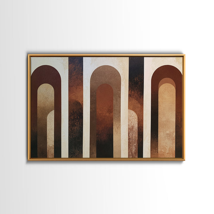 Abstract Arch Shapes Canvas Print, Scandinavian Art, Canvas Print, Living Room Decor, Abstract Art, Nordic, Textured Painting, SCA-3x2-66