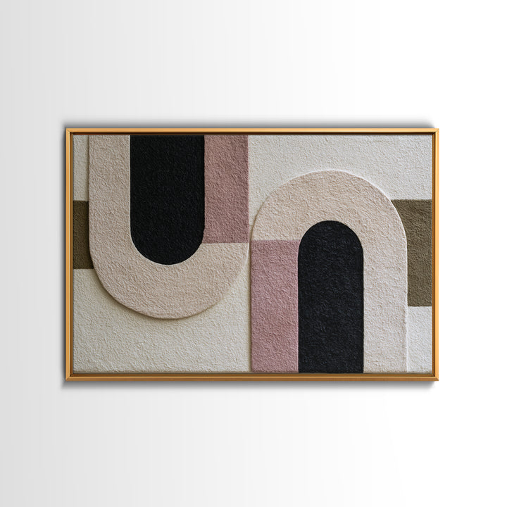 Soft Wool Texture Abstract Framed Canvas Print, Scandinavian Art, Contemporary Art, Living Room Decor, Abstract Art, Nordic, SCA-3x2-71