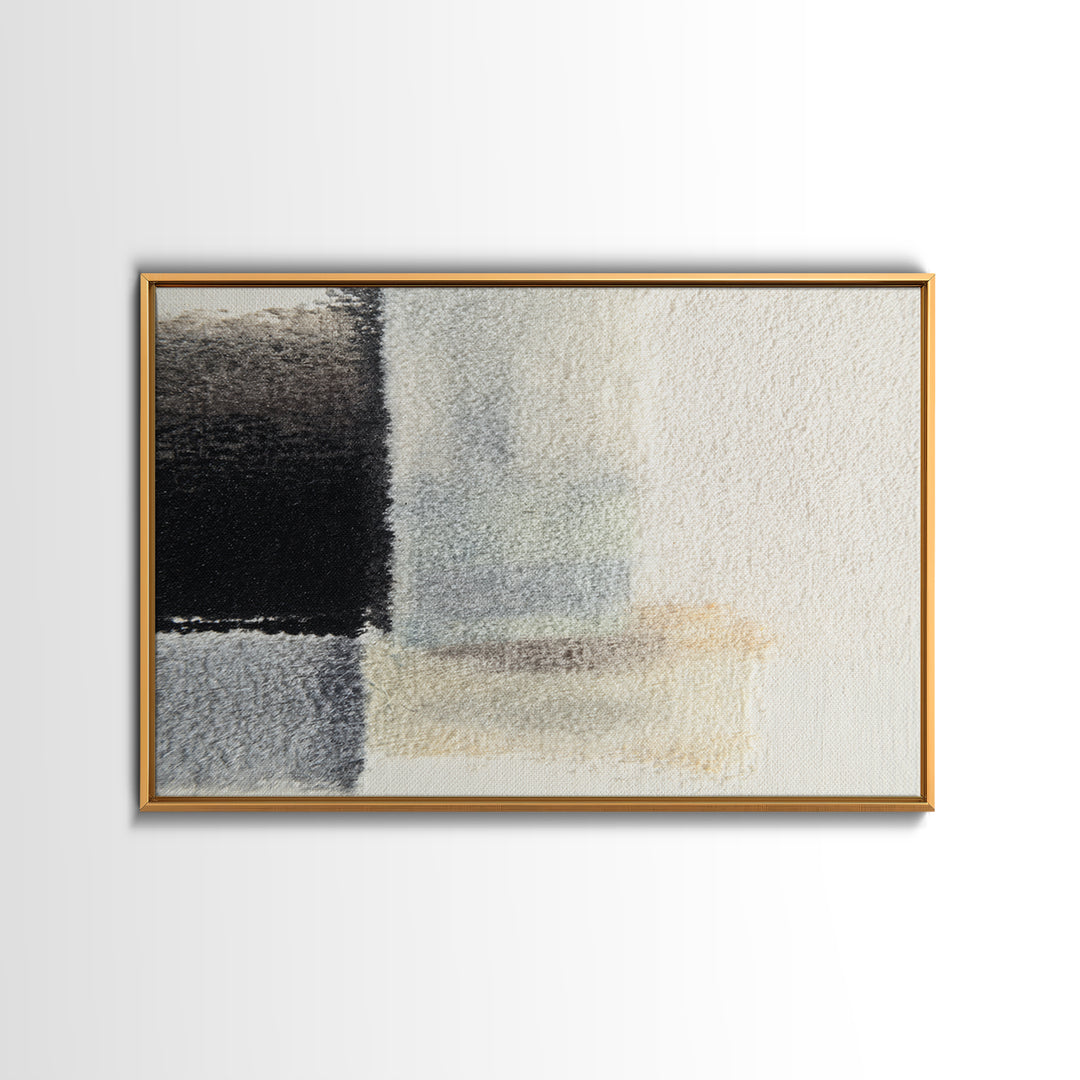Soft Wool Texture Abstract Framed Canvas Print, Scandinavian Art, Modern Wall Art, Living Room Decor, Abstract Art, Nordic, SCA-3x2-95