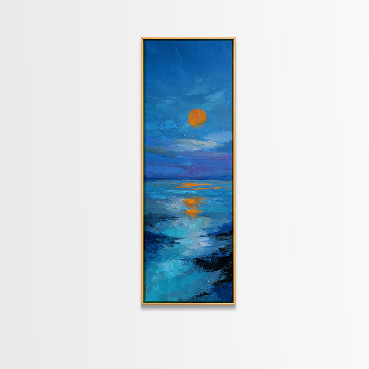 Crashed Satellite in a Desert Storm Framed Canvas Print, Scifi Art, Fantasy Art, Living Room Decor, Oil Painting, Orbit, SCI-1x3-79