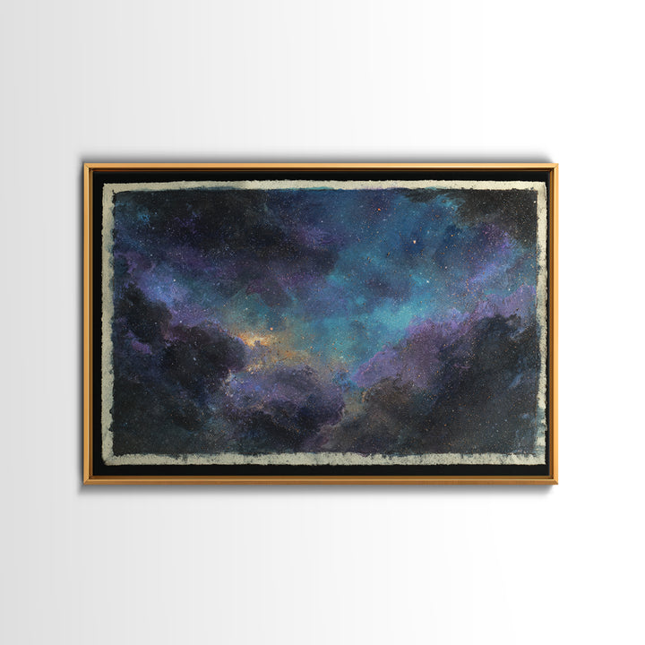 Robot Bird Perched on Antenna Framed Canvas Print, Scifi Art, Gallery Decor, Living Room Decor, Fine Art, Orbit, Wall Art, SCI-3x2-27