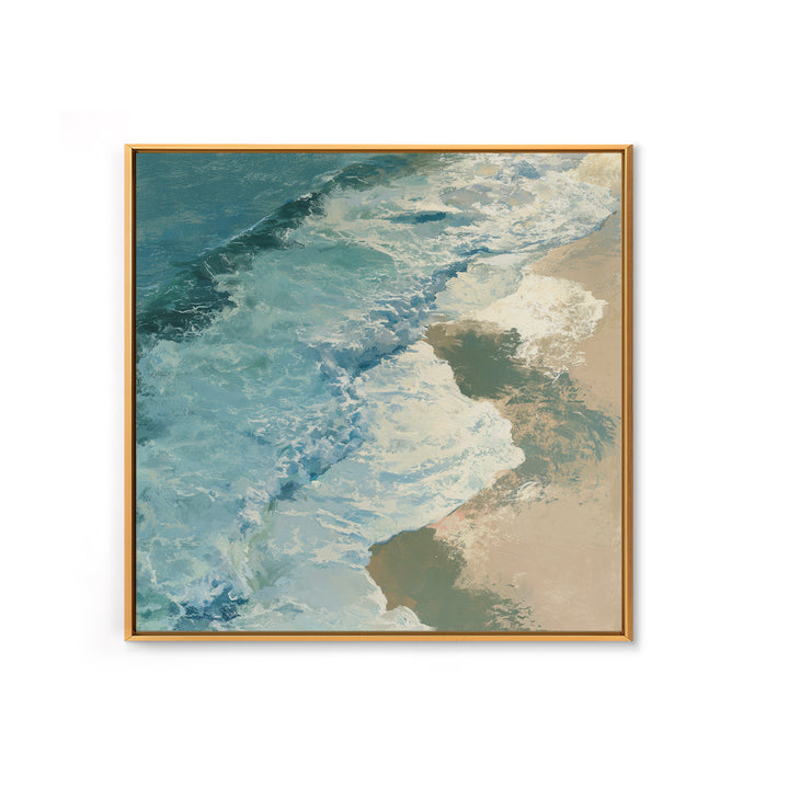 Ocean Foam Patterns from Above Canvas Print, Seascape Art, Large Wall Art, Coastal Decor, Seascape, Watercolor Painting, SEA-1x1-36