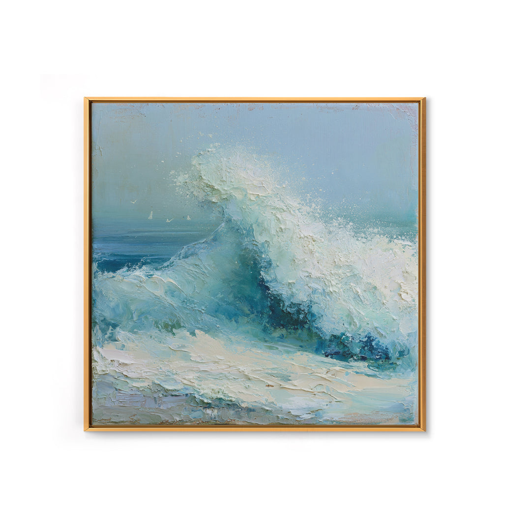 Wild Atlantic Wave Framed Canvas Print, Seascape Art, Gallery Decor, Coastal Decor, Fine Art, Seascape, Contemporary Art, SEA-1x1-65