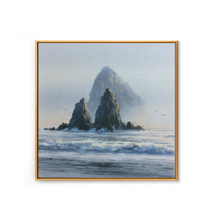 Sea Stack Rocks Canvas Print, Seascape Art, Boho Decor, Coastal Decor, Fine Art, Seascape, Printable Wall Art, SEA-1x1-91