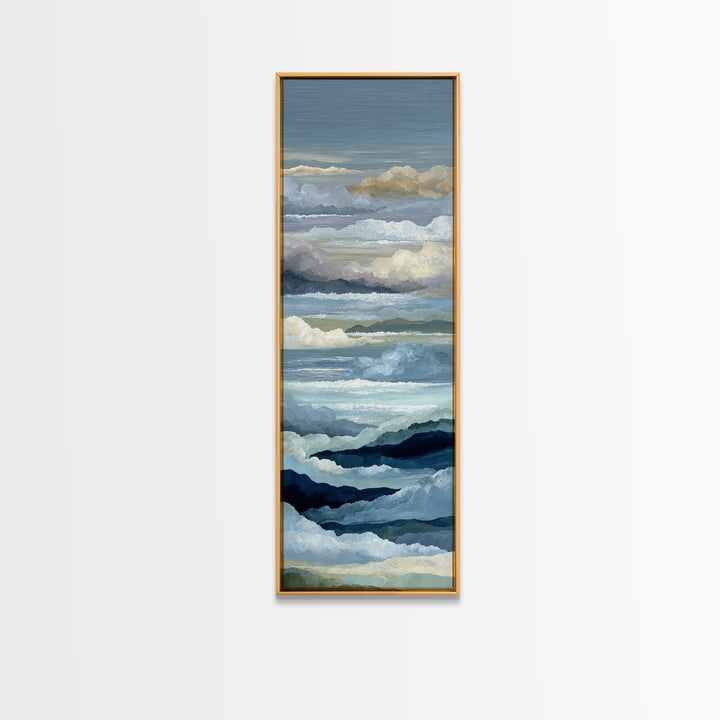 Storm Waves Crashing Canvas Print, Seascape Art, Fine Art Print, Coastal Decor, Fine Art, Seascape, Digital Prints, SEA-1x3-13