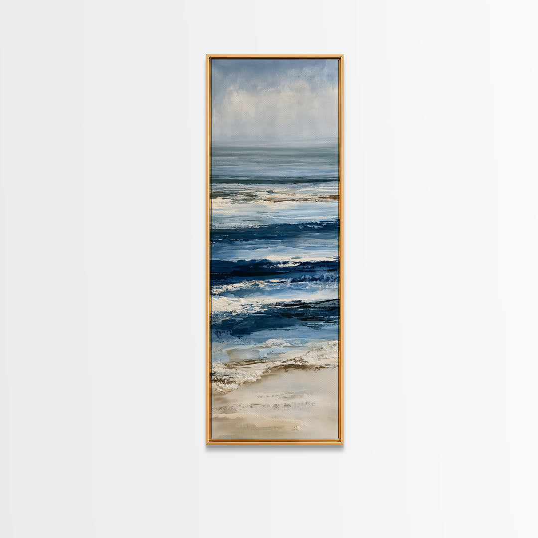 Minimal Horizon Line Framed Canvas Print, Seascape Art, Abstract Art, Coastal Decor, Fine Art, Seascape, Nautical Decor, SEA-1x3-76