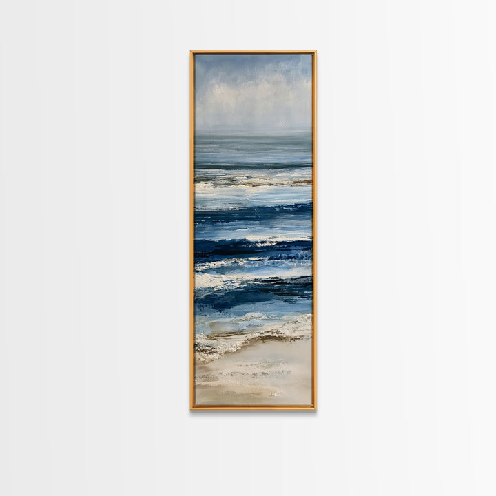 Minimal Horizon Line Framed Canvas Print, Seascape Art, Abstract Art, Coastal Decor, Fine Art, Seascape, Nautical Decor, SEA-1x3-76