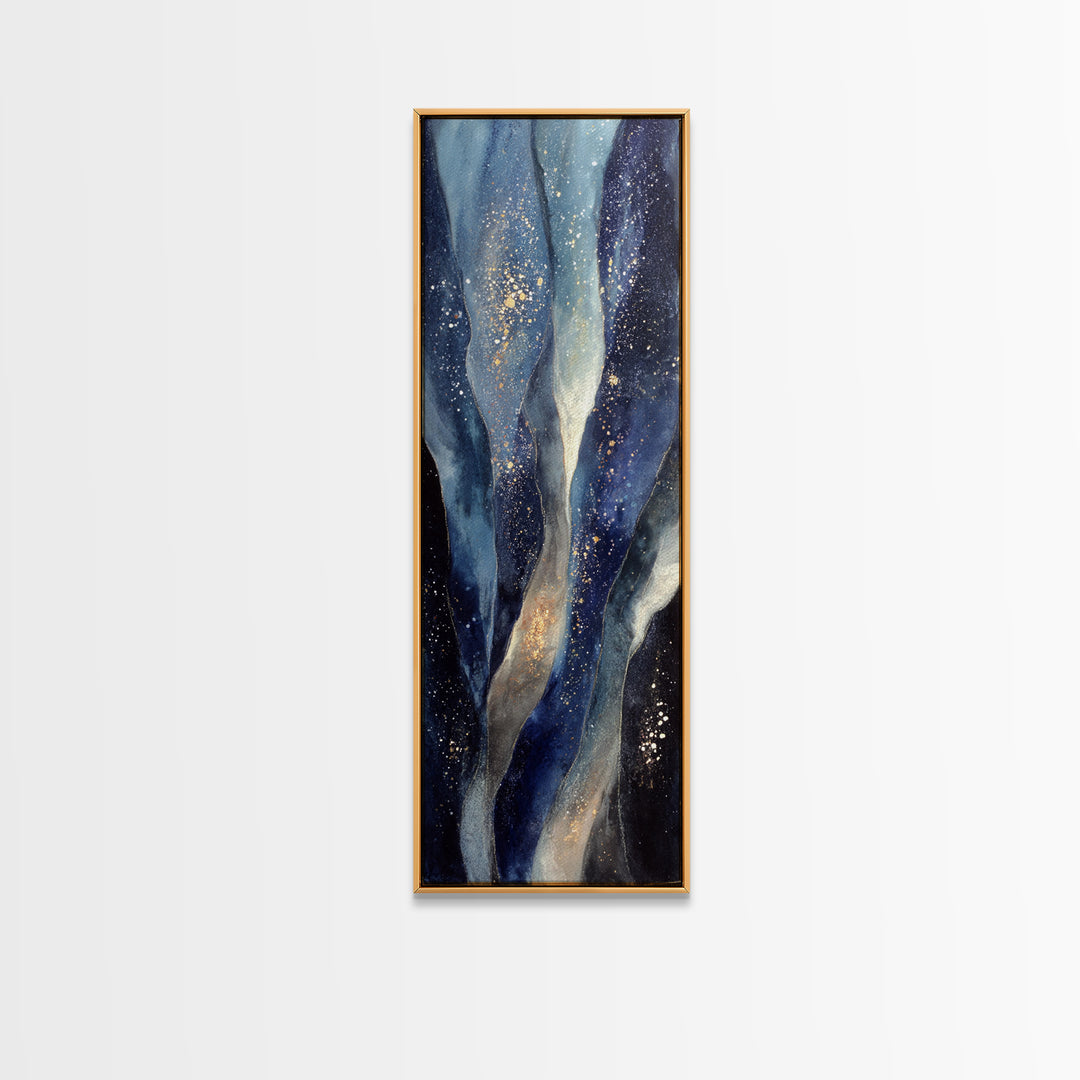 Deep Indigo Night Sea Canvas Print, Seascape Art, Abstract Art, Coastal Decor, Seascape, Nautical Decor, Coastal Wall Art, SEA-1x3-81
