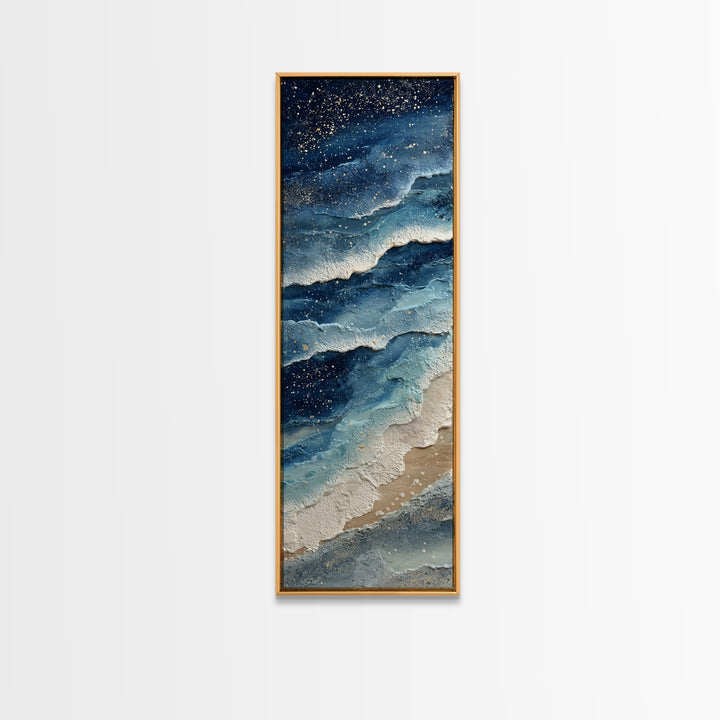 Turbulent Green Sea Canvas Print, Seascape Art, Minimalist Decor, Coastal Decor, Seascape, Original Art, Canvas Wall Art, SEA-1x3-93