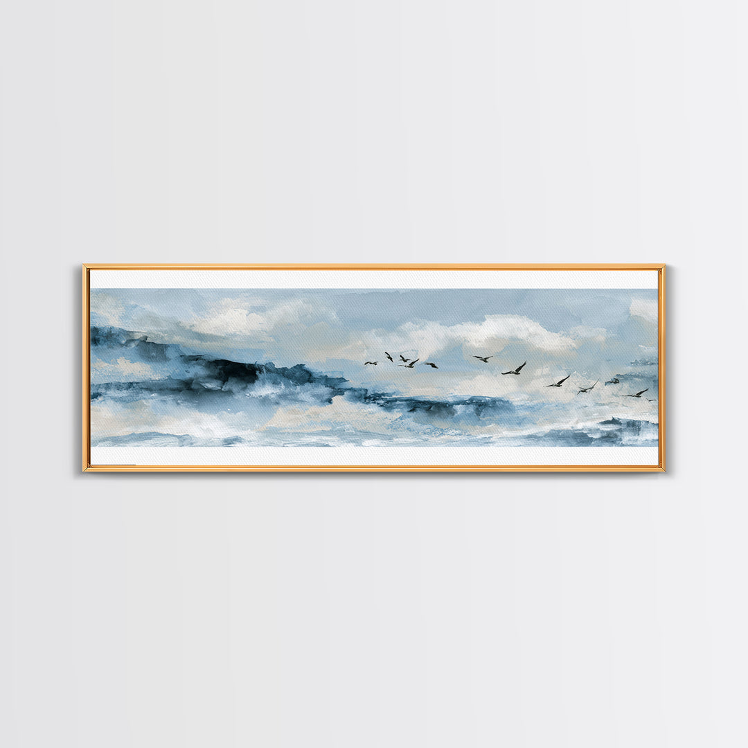 Misty Sea Cliffs Canvas Print, Seascape Art, Living Room Decor, Coastal Decor, Fine Art, Seascape, Gallery Decor, Wall Decor, SEA-3x1-45