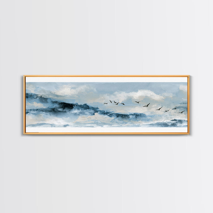 Misty Sea Cliffs Canvas Print, Seascape Art, Living Room Decor, Coastal Decor, Fine Art, Seascape, Gallery Decor, Wall Decor, SEA-3x1-45
