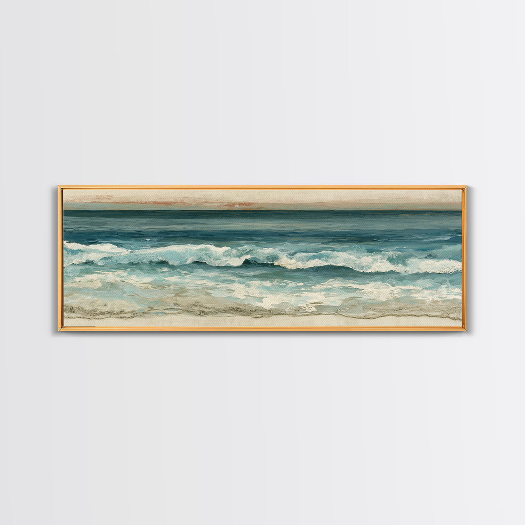 Minimal Horizon Line Canvas Print, Seascape Art, Living Room Wall Art, Coastal Decor, Fine Art, Seascape, Statement Artwork, SEA-3x1-8
