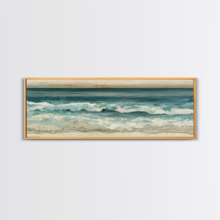 Minimal Horizon Line Canvas Print, Seascape Art, Living Room Wall Art, Coastal Decor, Fine Art, Seascape, Statement Artwork, SEA-3x1-8