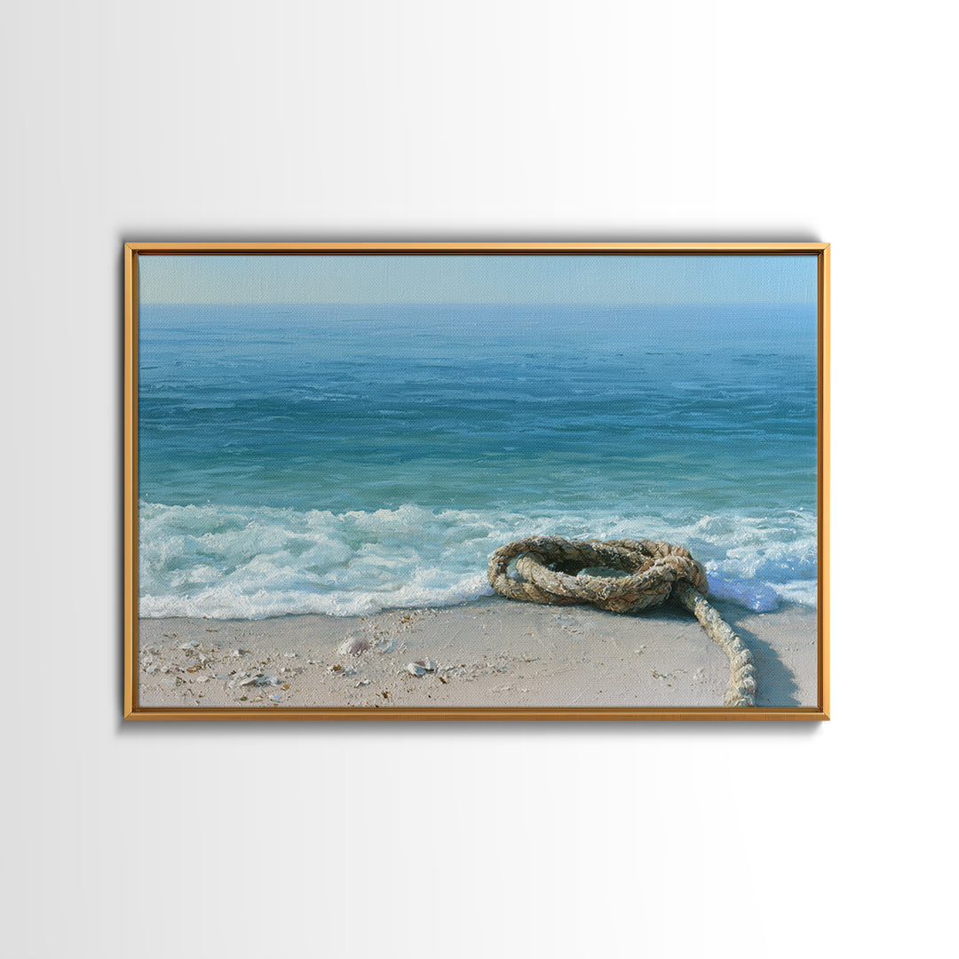 Calm Blue Horizon Canvas Print, Seascape Art, Printable Art, Coastal Decor, Oil Painting, Seascape, Beach Decor, Gallery Decor, SEA-3x2-54