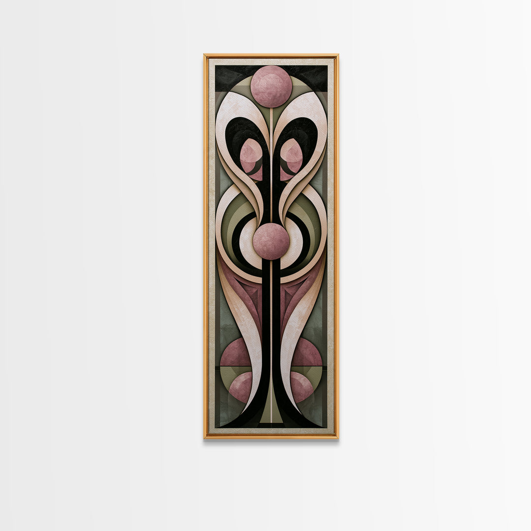 Angel Wings Built from Symmetrical Arcs Canvas Print, Sacred Geometry Art, Wall Art Print, Living Room Decor, Geometry, SGA-1x3-11